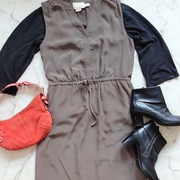 Cynthia Rowley Silk Sleeveless Tie Waist Dress - Picture 3 of 8